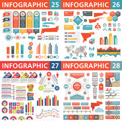 Infographic business design elements - vector illustration. Infograph template collection. Creative graphic set. 
