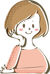 くつろぐ女性