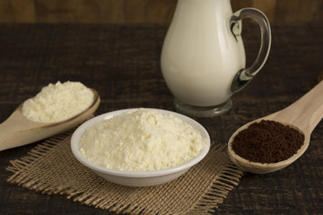 milk powder or dehydrated milk
