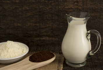 milk powder or dehydrated milk
