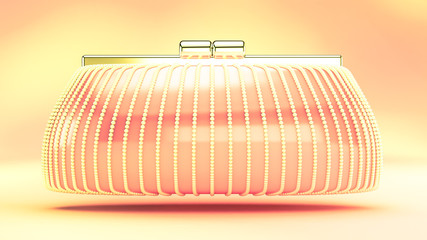 Fashionable elegant clutch, handbag. 3d illustration, 3d rendering.