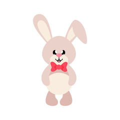 Obraz na płótnie Canvas cartoon cute bunny with tie