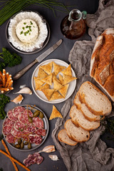 Buffet with the veriety of appetizers