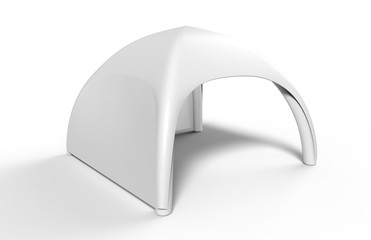  Pop Up Dome Spider Inflatable Advertising Arch White Blank Tent. 3d render illustration. © godesignz