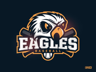 Modern professional emblem eagles for baseball team