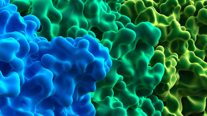 Abstract background with blue smoke. 3d illustration, 3d rendering.