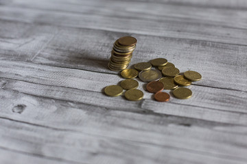 detail of euro coin money. Money concept