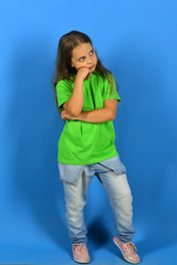Kid poses as Bgirl in cool style.