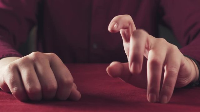 female teen girl finger tapping in slow motion thinking about something or bored