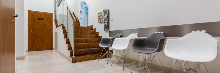 Waiting area in dental clinic