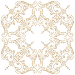 Vintage baroque ornament, corner. Retro pattern antique style acanthus. Decorative design element filigree calligraphy vector. - stock vector