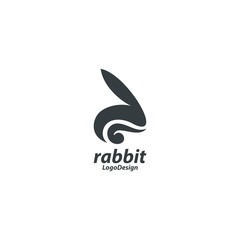 Fototapeta premium Bunny Logo, Rabbit Logo, Cool Rabbit Bunny Design Logo Vector