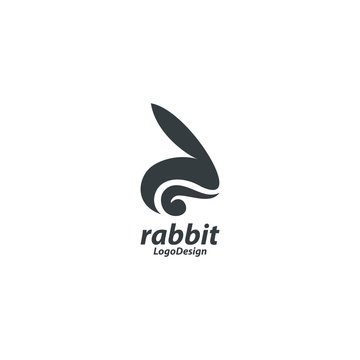 Bunny Logo, Rabbit Logo, Cool Rabbit Bunny Design Logo Vector