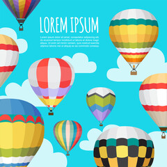 hot air balloon vector backgraund © Anastasiia Kozubenko