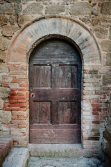 Fototapeta na wymiar vintage door of small village