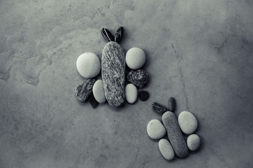 butterflies from pebbles