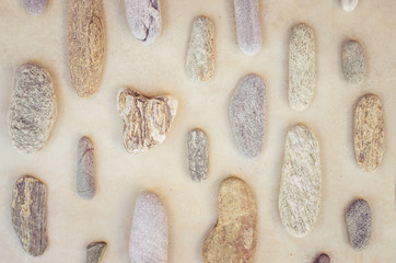 small regular sea pebble background