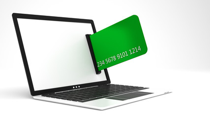 Laptop Cyber ​​Monday concept. 3d illustration, 3d rendering.