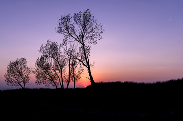 Fototapeta na wymiar Silhouette Sunset