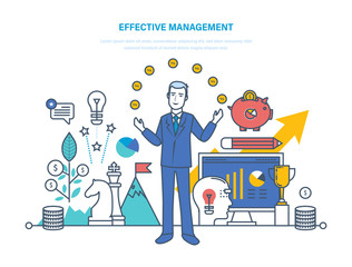 Effective management, planning, organization time and task management, business strategy.