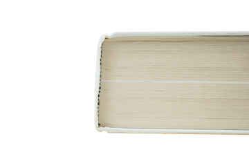 White hardcover book isolated on white background