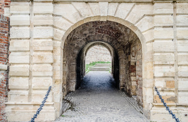 Fototapeta na wymiar Belgrade, Serbia - July 29, 2014: Entrance gate at Kalemegdan fortress