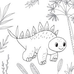 Stylized dinosaur of the middle to late Cretaceous period