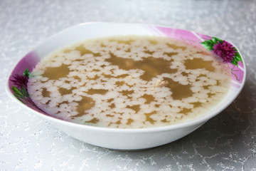 Jellied meat on a plate
