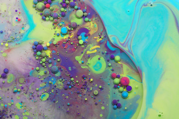 Abstract background from acrylic paints and oil