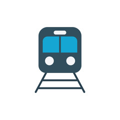 classic train icon on white background