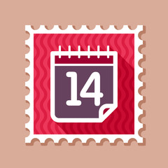 14 February, Valentine Day stamp