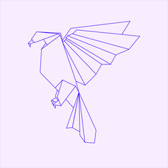 Origami eagle paper art