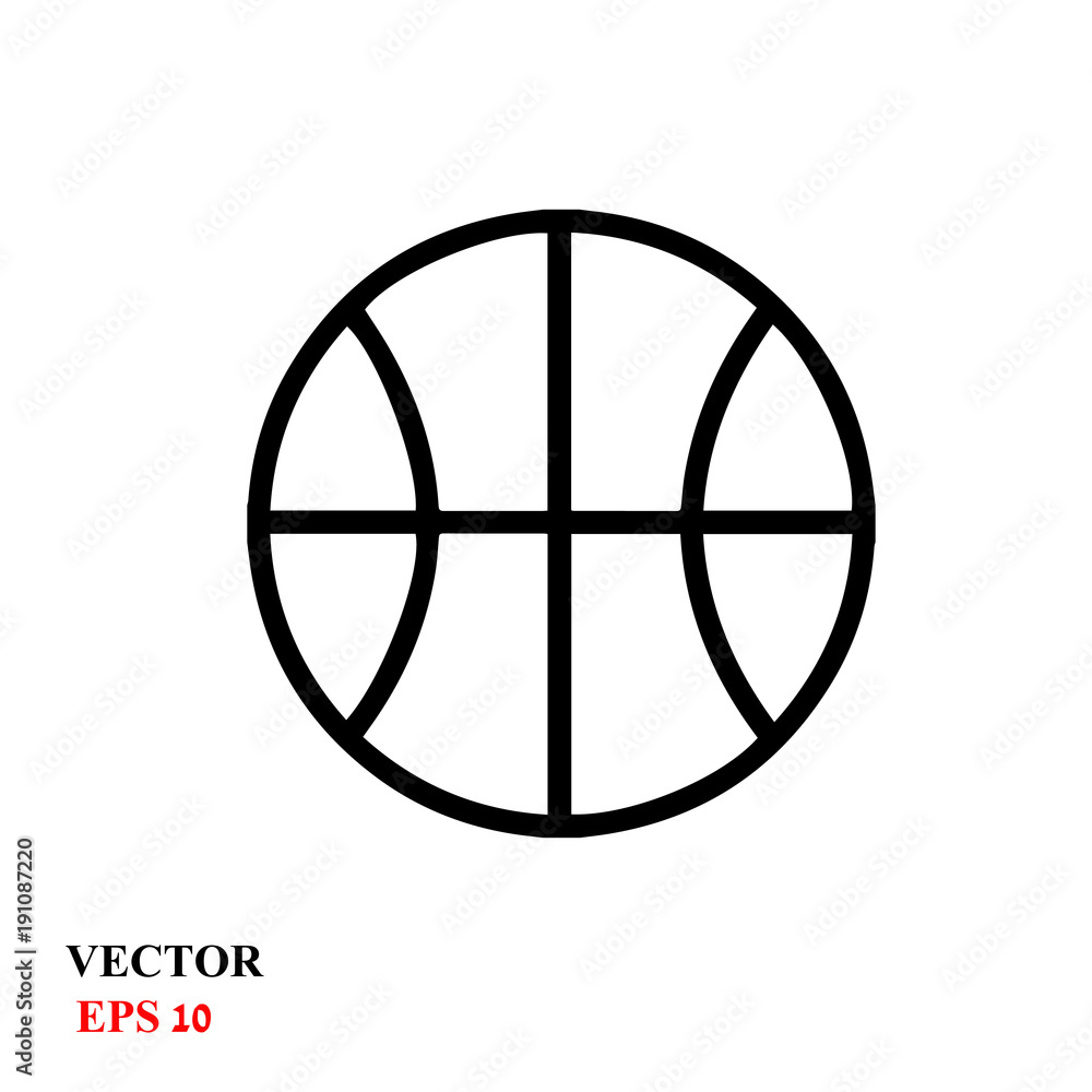 Wall mural basketball ball. vector illustration