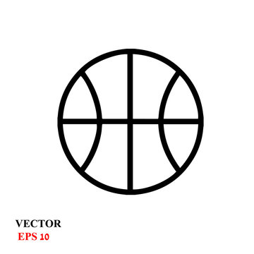 basketball ball. vector illustration