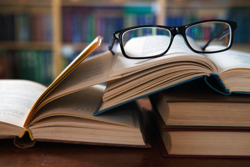 Old books in the Library .