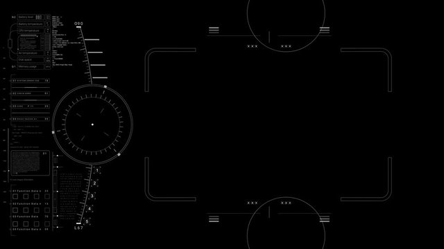 PNG alpha.HUD digital interface.Futuristic infographic elements.Technological pattern.Good for tech video overlay.As HUD infographic material texture for 3D models animation."Iron Man"elements Type 1