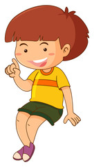 Little in yellow shirt