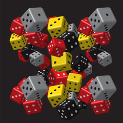 Red Grey Dice Pattern