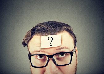 Decisive young man having doubts