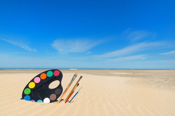 Painting at the beach