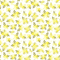 Fashionable pattern in small flowers. Floral seamless background for textiles, fabrics, covers, wallpapers, print, gift wrapping and scrapbooking. Raster copy.