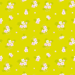 Fashionable pattern in small flowers. Floral seamless background for textiles, fabrics, covers, wallpapers, print, gift wrapping and scrapbooking. Raster copy.