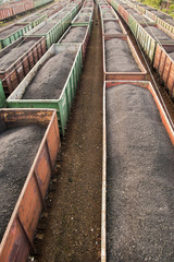 Coal trains at station