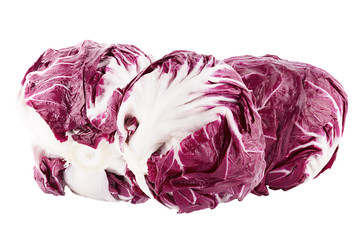 Obraz premium Red trevisane salad radicchio isolated on white background