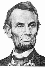 The face of Lincoln the dollar bill