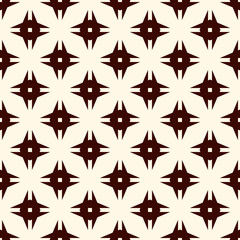 Outline seamless pattern with stylized repeating stars. Simple geometric ornament. Modern stylish texture.