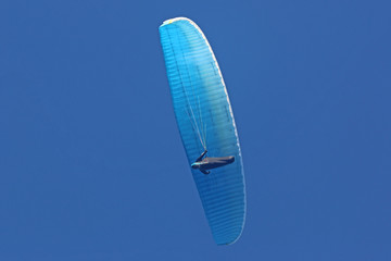 Paraglider flying