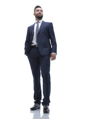 in full growth. businessman with crossed arms