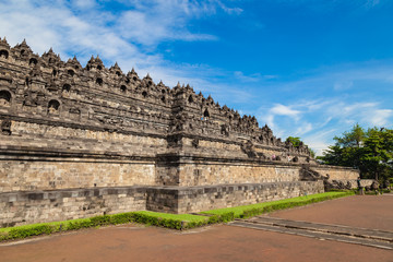 Buddist temple Borobudur complex, Unesco world heritage. Candi Borobudur, Yogyakarta, Central Jawa, Indonesia.