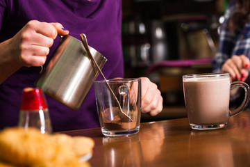 Cocoa drink cooking